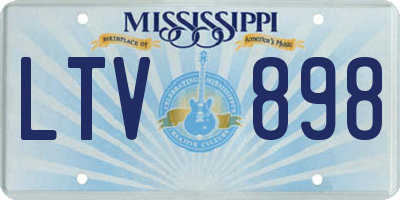 MS license plate LTV898