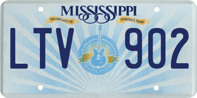 MS license plate LTV902