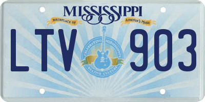 MS license plate LTV903