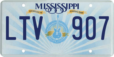 MS license plate LTV907