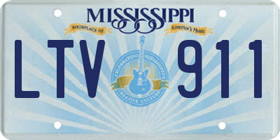 MS license plate LTV911