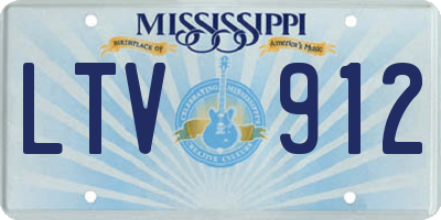 MS license plate LTV912