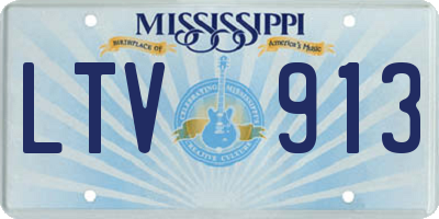 MS license plate LTV913