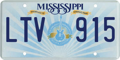 MS license plate LTV915