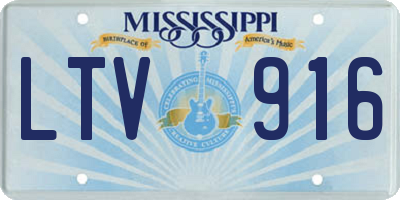 MS license plate LTV916