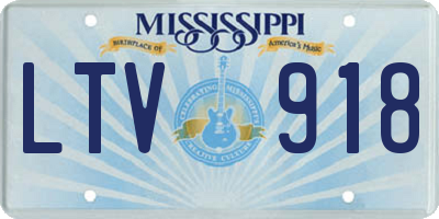 MS license plate LTV918