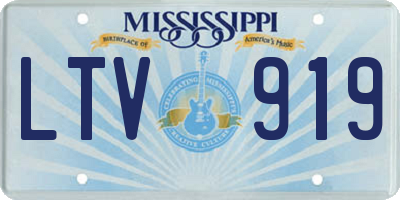 MS license plate LTV919