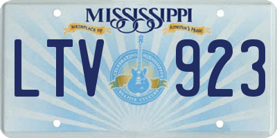 MS license plate LTV923