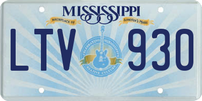 MS license plate LTV930