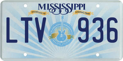 MS license plate LTV936