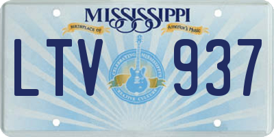 MS license plate LTV937