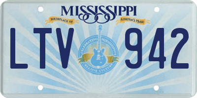 MS license plate LTV942