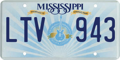 MS license plate LTV943