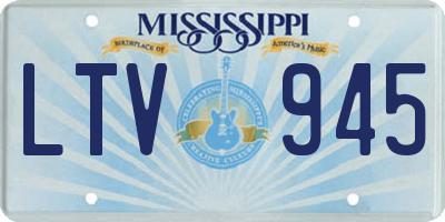 MS license plate LTV945