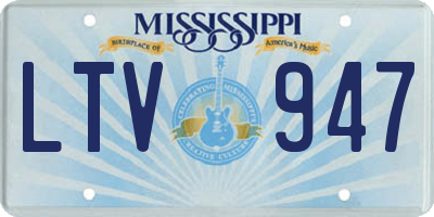 MS license plate LTV947