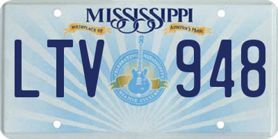 MS license plate LTV948