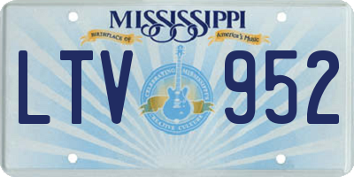MS license plate LTV952