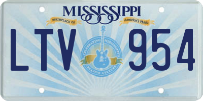 MS license plate LTV954