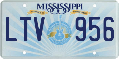 MS license plate LTV956