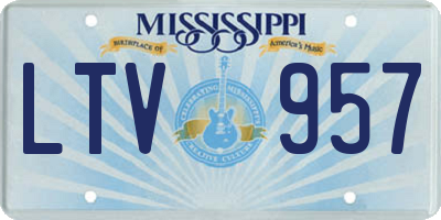 MS license plate LTV957