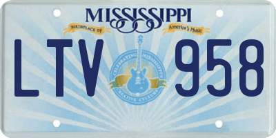 MS license plate LTV958