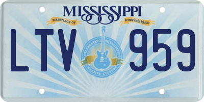 MS license plate LTV959