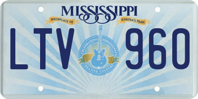 MS license plate LTV960