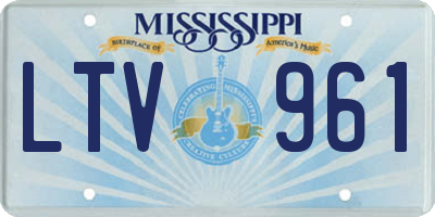 MS license plate LTV961