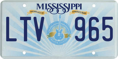 MS license plate LTV965