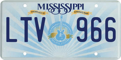 MS license plate LTV966