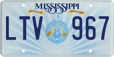 MS license plate LTV967