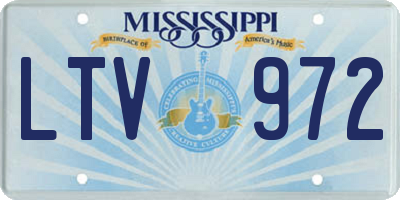 MS license plate LTV972