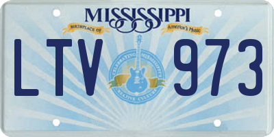 MS license plate LTV973