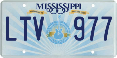 MS license plate LTV977