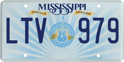 MS license plate LTV979