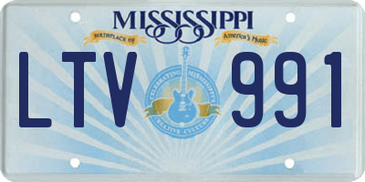 MS license plate LTV991