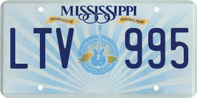 MS license plate LTV995