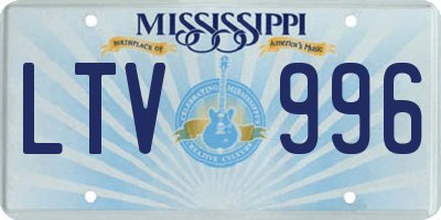 MS license plate LTV996