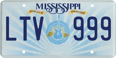 MS license plate LTV999
