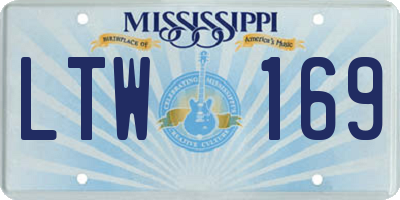 MS license plate LTW169