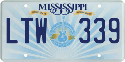 MS license plate LTW339