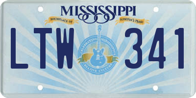 MS license plate LTW341
