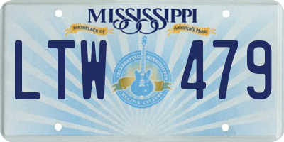 MS license plate LTW479