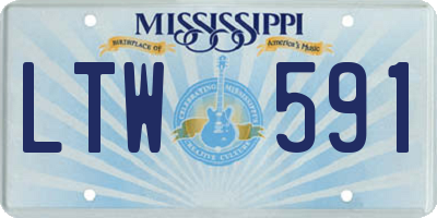MS license plate LTW591