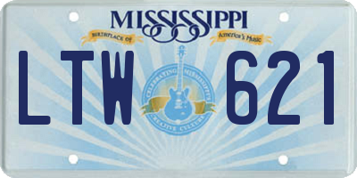 MS license plate LTW621