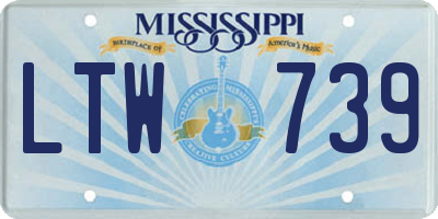 MS license plate LTW739