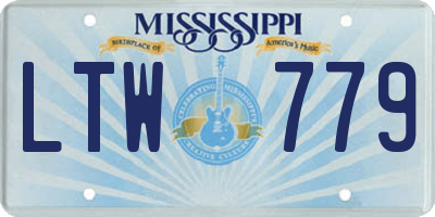 MS license plate LTW779