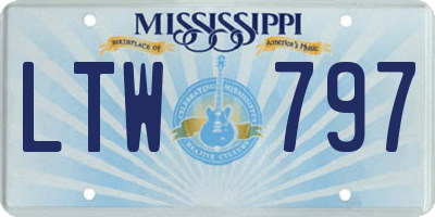 MS license plate LTW797