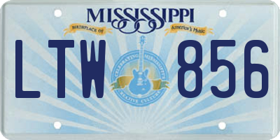 MS license plate LTW856