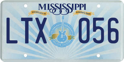 MS license plate LTX056